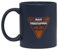 Red Bull Racing Taza de café F1 Team Max Verstappen, color azul marino con logotipo naranja, cerámica