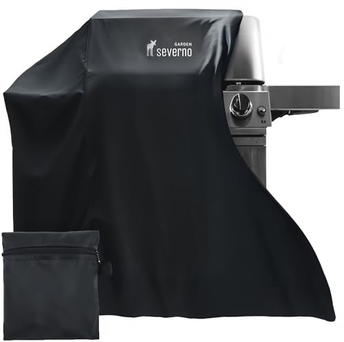 SEVERNO Garden Gordon Housse de barbecue 145 x 61 x 117 cm, imperméable, tissu Oxford, noir, avec sac de rangement