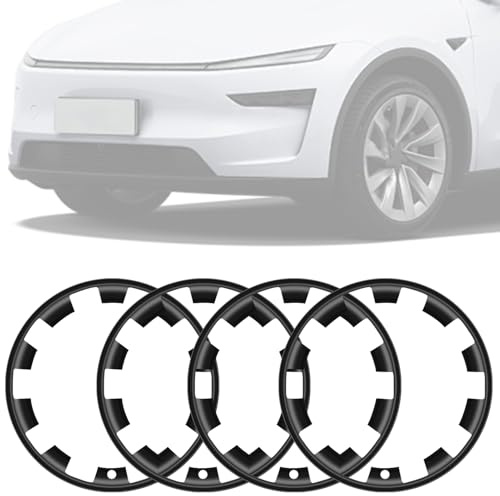 Hub Cap Compatible With Tesla Model Y(2025new),Wheel Rim Protector,20inch Rim Hubcaps Cover Wheel Rim Protection Accessories, 4pcs Modely Wheel Covers Guard Scratch Curb Rash Wheel Edge Trim