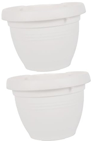 Abaodam 2pièces Pot De Fleurs Mural Plastique Bac à Fleurs Suspendu Seau Suspendu pour Jardins Salles De Bains Et