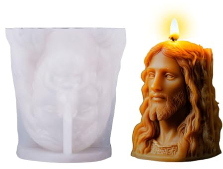 Silikonform Religiöse, 3D Silikon Kerzenform Jungfrau Maria/Jesus, Epoxidharz Formen Gießform für Heimdekoration und DIY-Kerzenherstellung, Kuchendekoration, Seife