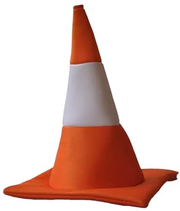 LeeQinersw Verkehrskegel-Hut für Erwachsene, Unisex Partyhüte für Karneval, Traffic Cone Hat, Halloween-Kostüme Partyzubehör Verstellbare für Karneval, Maskenball Mottoparty, Festival, Foto Requisiten
