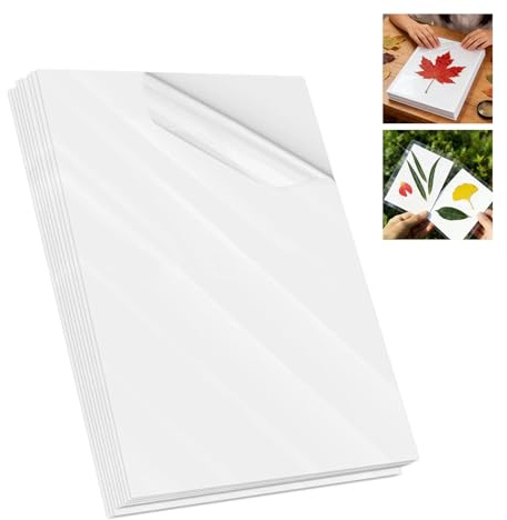 Kaltlaminierfolie -100 Stück A6 - Laminierfolien Selbstklebend, Kalt Laminierfolien, Wasserdichte, Transparente Glänzende für Ultraschallbilder, Botanische Exemplare, Fotos, Keine Maschine Erforderlic
