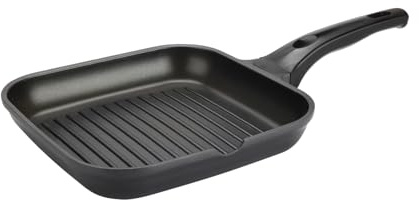 Commichef Die-Cast Aluminium, Square Grill Pan, Black, 24 x 24cm