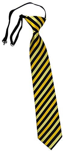 TigerTie Security Sicherheits Krawatte in gold gelbgold schwarz gestreift - vorgebunden mit Gummizug