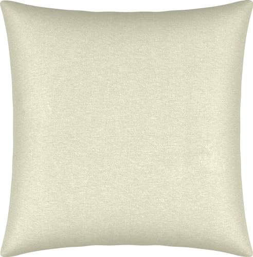 Erwin Müller Kuschelkissenbezug, Kissenhülle Single-Jersey Murnau - Natur Größe 40x40 cm - bügelfrei, strapazierstark, elastisch, mit Reißverschluss