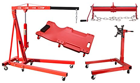 Herkules Werkzeuge Motorkran + Balancierer + Motorständer 567 KG + Rollbrett