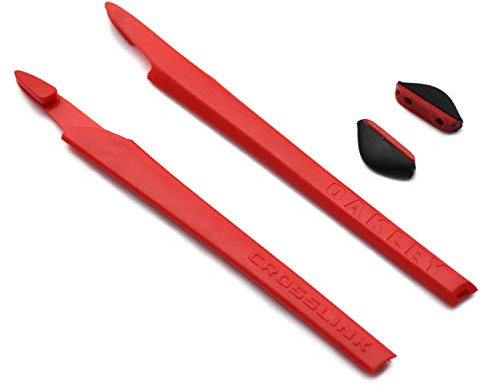 SOODASE Red Replacement Silicone Earsocks Rubber Kit For Oakley Crosslink Sunglasses