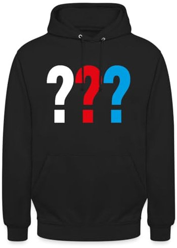 Spreadshirt Die DREI Fragezeichen Logo Unisex Hoodie, L, Schwarz