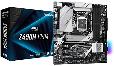ASRock Z490M PRO4 unterstützt 10th Gen Intel® CoreTM Prozessoren (Sockel 1200) Motherboard