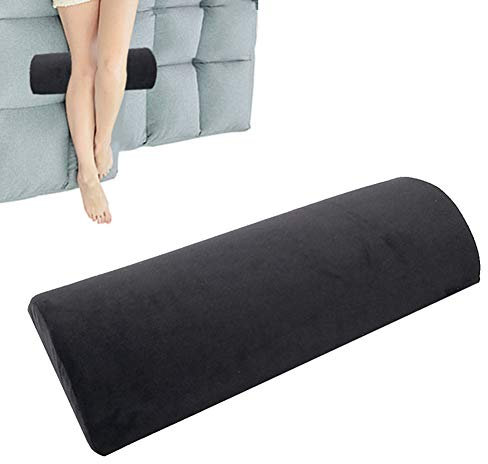 PYapron Unter Dem Kniekissen, Memory Foam Half Moon-Kissen, Kniekissen Und Rücken-Lendenwirbelstütze, Contour Semi-Roll-Beinstützkissen Für Seiten-, Rücken- Oder Magenschläfer,Schwarz