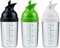 Nicunom - Juego de 3 recipientes para ensaladas, 200 ml, color negro y blanco y verde
