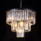 Wellmet 7-Licht Kristallleuchter Ø50cm Schwarz Kronleuchter Modern Kristall Pendelleuchte Esstisch Premium Deckenleuchte hängend Lüster Wohnzimmer Deckenlampe Hängeleuchte Glas Schlafzimmerlampe Rund