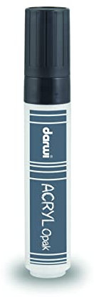 DARWI - DA0220015010C - Un Marqueur Pointe Extra grosse 15 MM - Peinture Acrylique Opaque - Blanc - 25 ML - Multi-surfaces - Loisirs Créatifs - Activité Manuelle - Bricolage - DARWI ACRYL OPAK