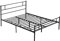 HOMCOM King Metal Bed Frame Solid Bedstead Base with Headboard and Footboard, Metal Slat Support and Underbed Storage Space, Bedroom Furniture, Black