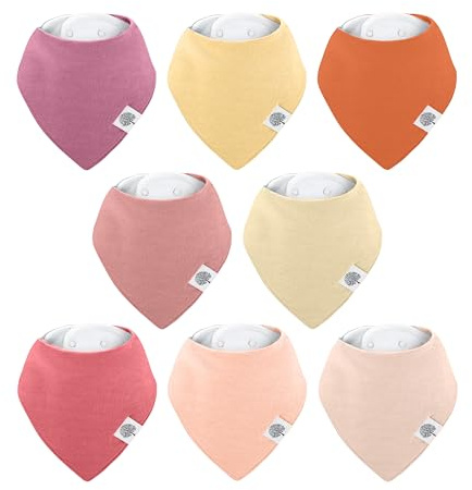 Parker Baby Bandana Drool Bibs 8 Pack Baby Bibs for Boys, Girls, Unisex - Soft & Stylish Teething Bibs for Babies