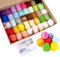 Homewit Nadelfilz Set, 40 Farben, je 5 Gramm Filzwolle zum Stricken mit Werkzeug Set, Filzwolle Basteln Nadelfilz Starter Kit, Wolle Roving Schafwolle DIY Filznadeln DIY Starter Kits für Anfänger