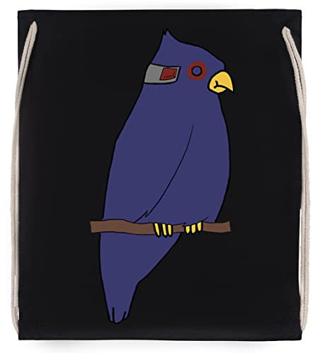 Falco Lombardi Schwarz Turnbeutel mit Kordelzug Black Drawstring Gym Bag