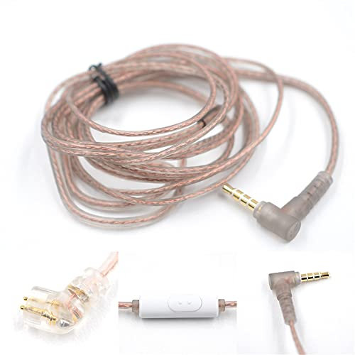 Yinyoo Earbud Replacement Cable, Earbuds with Microphone Cable CPIN for zsn/zsn pro/zs10 pro/as16/as12/zsx/zsn pro x/zax/asf/asx/dq6/ast/zas/edx pro/zex/zex pro/EDS(Cpins with Mic, Black)