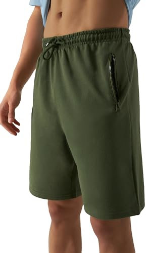Smith & Solo Sporthose Herren Kurz - Kurze Hosen Herren, Laufshorts Männer Sommer Baumwolle Jogginghose Fitnesshose Sport Sportshorts Bermuda Shorts Hose Trainingshose (2XL, 7316 - Khaki)