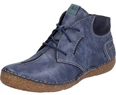 Josef Seibel Damen Schnürstiefeletten Fergey 65,Weite G (Normal),Wechselfußbett,halbstiefel,Kurzstiefel,uebergangsschuhe,Blau (Ocean),38 EU