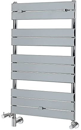 Milano Lustro Chrome Dual Fuel Flat Panel Heated Towel Rail - 1000mm x 600mm