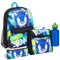 SONIC THE HEDGEHOG Zainetto Bambino Set 4 Pz con Borraccia Bambini Astuccio Borsa Porta Pranzo Shadow Materiale Scolastico (Sonic 4 Pz Set)