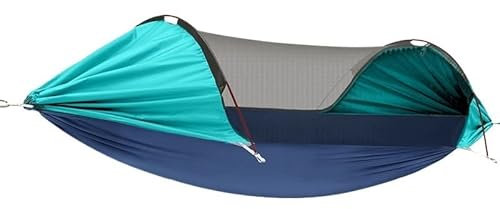 Schaukel Brasilianische Hängematte, Baumwoll-Hängematte, tragbare Blaue Hängematte mit Tragetasche for Hinterhof, Veranda, Outdoor und Innenbereich Schaukelsitz ( Color : Ocean Blue )