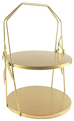 Kuchenständer ServierStänder Doppelrunde Kuchen Dessert Ständer Süßigkeiten Obst Schmiedeeisen Buffet Gebäck Dekoration Dekoration Geschirr Geeignet for Hochzeit Geburtstagsfeier Nachmittagstee Torten