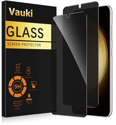 Vauki Protector Pantalla Privacidad para Samsung Galaxy S23 Plus/S23+ 2 Piezas,Cristal Templado Anti Espía,Anti-Espía Vidrio Película,9H Dureza,Anti-Arañazo,Sin Burbujas,Privacy Screen Protector,6.6
