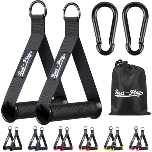 Gym Exercise Handles, Replacement Fitness Equipment for Strength Trainer, Cable Machine and Resistance Band Handles, Home Gym Add On Equipment
