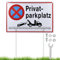WIYETY Privatparkplatz Schild Parken Verboten: A4 Privatparkplatz Schild mit Pfosten Halterung Alu mit Befestigung, Abnehmbar Parken Privatparkplatz Schild (30x20cm)