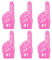 ALEGRE® 6 Stk Schaumstoff Finger, Mini Schaumfinger Nummer 1, Inspirierend Sportfan Zubehör, Party Gadgets, Schaumstoff Hand für Spiele, Stadion, Events, Cheerleading Jubeln, Weltmeisterschaft(Rose)