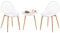buybyroom Balkonmöbel Set Gartentisch mit 2 Stühlen Loungesessel Balkonmöbel Kleiner Balkon Gartengarnitur Set Terrassenmöbel Set für Balkon, Terrasse & Garten, Weiß