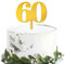 BETESSIN Cake Topper 60 Geburtstag Tortenstecker Torten Deko 60 Hochzeitstag Acryl Gold 60. Geburtstag Kuchendeko Cupcake Topper Kuchen Topper Jahrestag Geburtstagstorte Deko