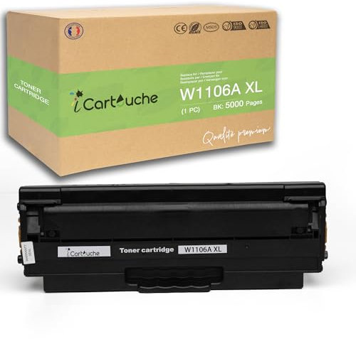 iCartridge Tonerkartusche kompatibel mit HP W1106AXL 106A XL für HP Laser 107A 107R 107W für HP Laser MFP 130 135A 135R 135W 135AG 135WG 137FNW 138FNW 138FW 138P 138PN 138PNW