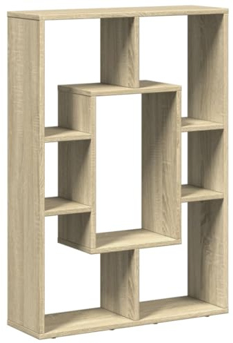 vidaXL Bookcase Sonoma Oak 63x20x90 cm Engineered Wood