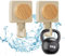 Daily Treasures | Crochets Ventouse Design Bois Rotation Intelligente - Support 5KG pour Serviettes/Déco Murale (2 Pièces) Compatible Carrelage & Verre