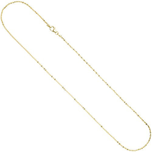 1,3mm Criss-Cross Halskette Collier aus 333 Gold Gelbgold Goldkette Damen 45cm
