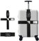 AWAMRWA Koffergurt - Kofferband Gurt mit TSA Schloss mit 3-Stelligem Zahlencode Inklusive Namensschild Koffergurte Luggage Strap für Koffer 190cm Schwarz