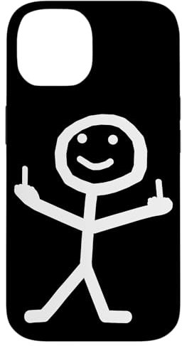 Stickman Mittelfinger Lustige Silhouette Nasty Joke Party Hülle für iPhone 14