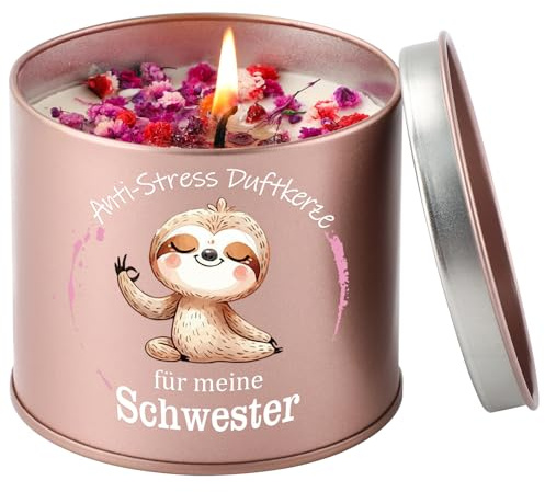 TheGiffter Schwester Geschenk, 9oz Duftkerzen Schwester Geburtstag | Geschenk für Beste Große Schwester,Geschenkideen für Schwester zum Geburtstag Weihnachten Muttertag