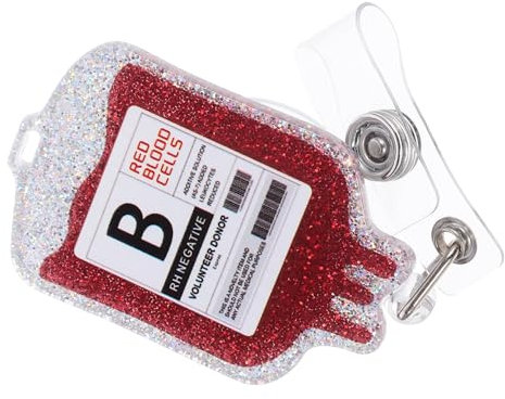 SEWACC Porte-badge Rétractable Infirmière Avec Clip Portable Et Multi-fonction Pour Carte Identité Accessoire Pratique Acrylique