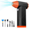 Electric Air Duster 4 Gear Adjustable 130000RPM Compressed Air Dusters for Computer Keyboard, Rechargeable Cordless Air Duster for Outdoors, Car, Home Cleaning (Orange)