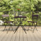 XINCXIN Bistrostühle 2 STK., Stühle Gartenstühle Terrassenstühle Korbsessel Geeignet für Garden Balcony Outdoor Terrace Klappbar Braun Poly Rattan und Stahl