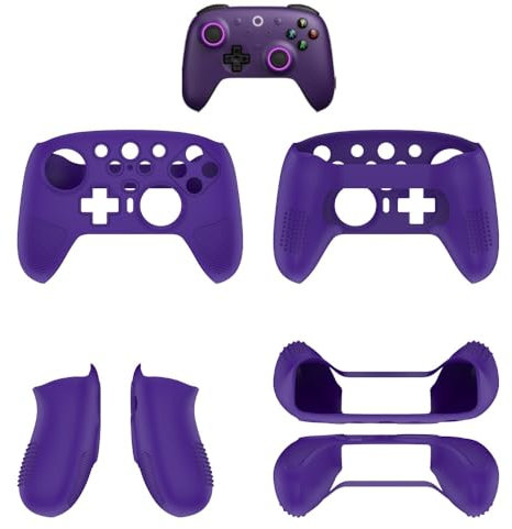 For 8bitdo Ultimate 2, Silicone Protective Case Anti Drop Dustproof Soft Cover, Wireless Gaming Controller Ultimate 2 Solid Color and Minimalist Protector. (Purple)
