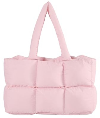 Sac à main en coton matelassé chic pour femme, Rose, Bohème