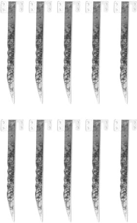 Depisuta 10 Packungsfixierholzholz, 25,5 cm Hohe Hochleistungsmetall -Eisenbahnschläfer Stakes Verzinkte Stahl Ecke Holzstöcke für Auffahrtspfad Railway Kante Erhöhtes Gartenbett