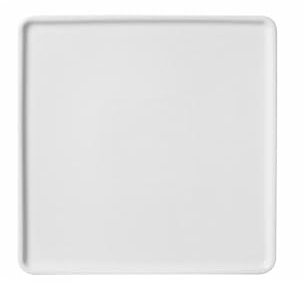 Nordic Home Creative Teller aus Keramik, quadratisch, 25,4 cm, reinweiß