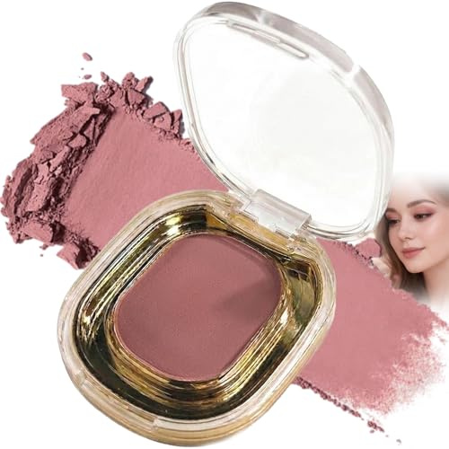 Dusty Rose Matte Single Eyeshadow Compact - Smooth Velvety Pressed Powder For Waterproof Long-Lasting Smudge Resistant Eye Makeup, Buildable Blendable Pigmentation Ideal For Natural Everyday Soft